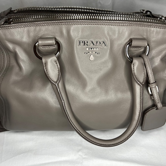 Prada Grey Leather Satchel - Picture 10 of 16